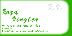 roza vingler business card